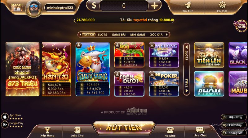Macau Club: Game bài đổi thưởng đẳng cấp sòng bài Ma Cao 3 Tổng hợp các tựa game cược hot hit tại cổng game cá cược số một